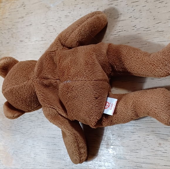 ✓Ty Beanie Babies  Teddy 1993 Brown Bear Plush Stuffed Animal Toy 9" tall - Picture 3 of 9